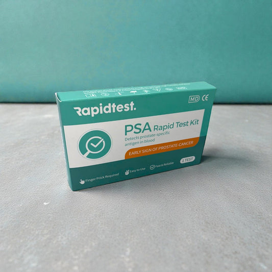 PSA- und FOB-Testkits für Männer zur Anwendung zu Hause – Ergebnisse in 15 Minuten, kein Labor oder Termin erforderlich.