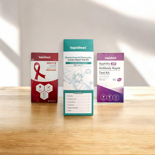 4-in-1 STI-Testpaket für zu Hause – Chlamydien, Gonorrhö, Syphilis & HIV